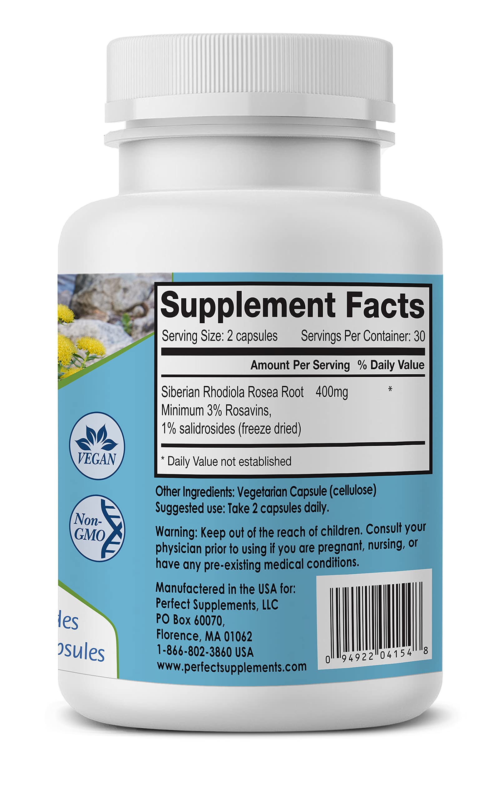 Perfect Rhodiola Rosea capsules for daily focus