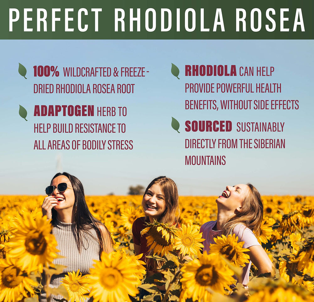 Packaging image of Perfect Rhodiola Rosea product for easy storage