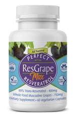 Perfect Supplements ResGrape bottle for convenient daily wellness use