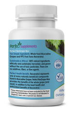 Close-up of ResGrape label with ingredients and directions