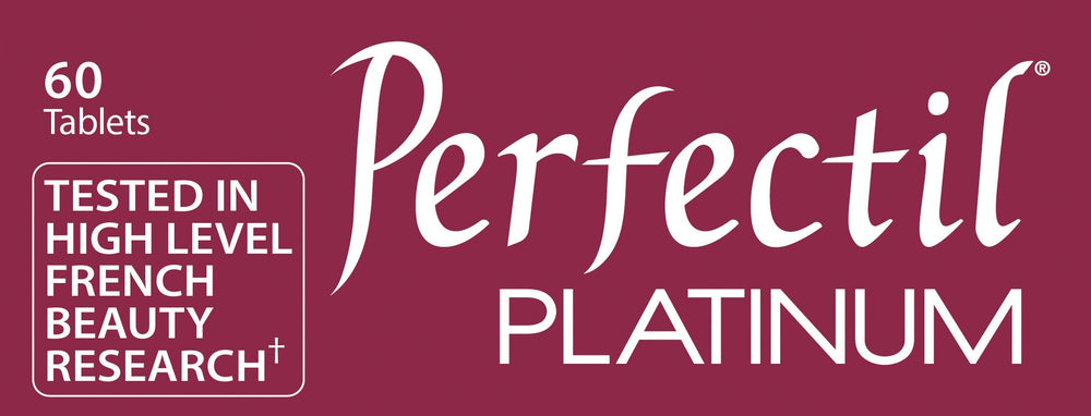 Close-up of Perfectil Platinum ingredients including marine collagen and antioxidants.