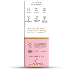 Ingredient panel highlighting Horsetail and zinc in Perfectil Plus Nails.