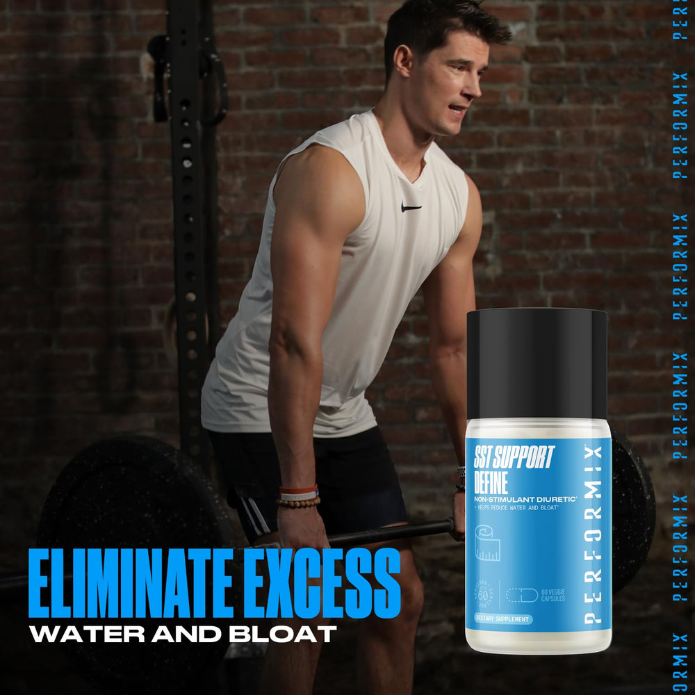 Apple cider vinegar element shown alongside PERFORMIX SST Support Define packaging.