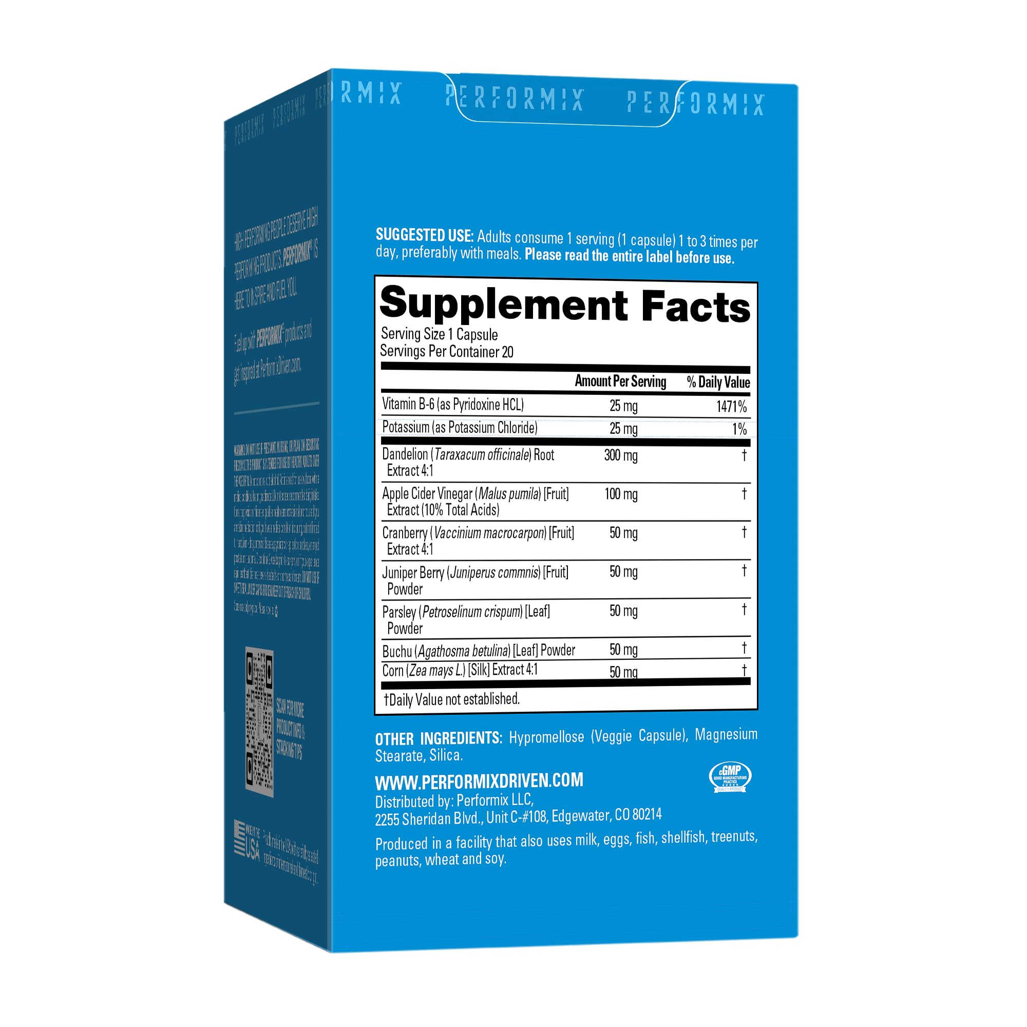 Capsules close-up of PERFORMIX SST Support Define with veggie ingredients.