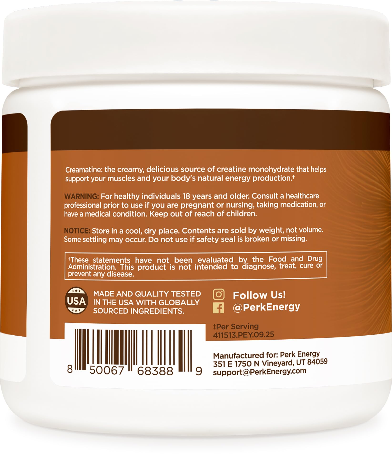 Perk Creamatine coffee mix blending into a caramel macchiato flavor during morning routine