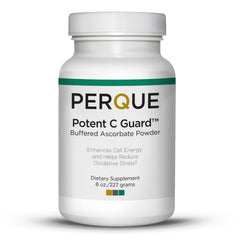 Perque Potent C Guard Powder bottle supports daily antioxidant intake.
