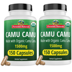 Peruvian Naturals Camu Camu capsules bottle showing natural vitamin C support
