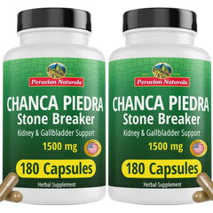 Peruvian Naturals Chanca Piedra 360 bottle promotes urinary wellness with all-natural ingredients.