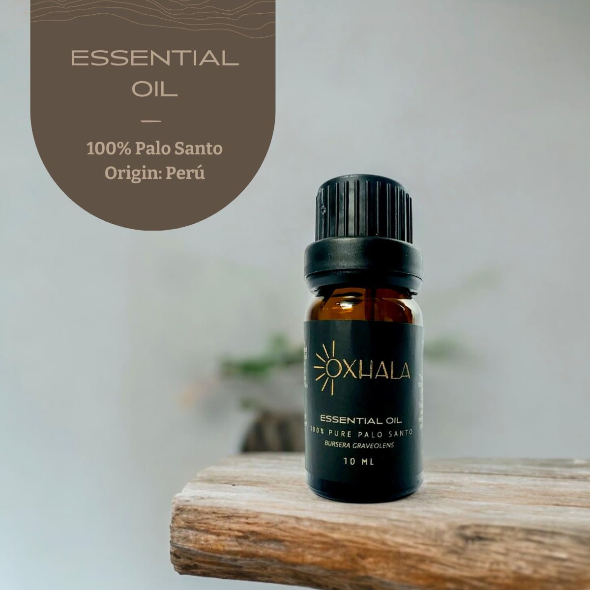 Oxhala diffuser scene creates a calming ambiance with Palo Santo aroma.