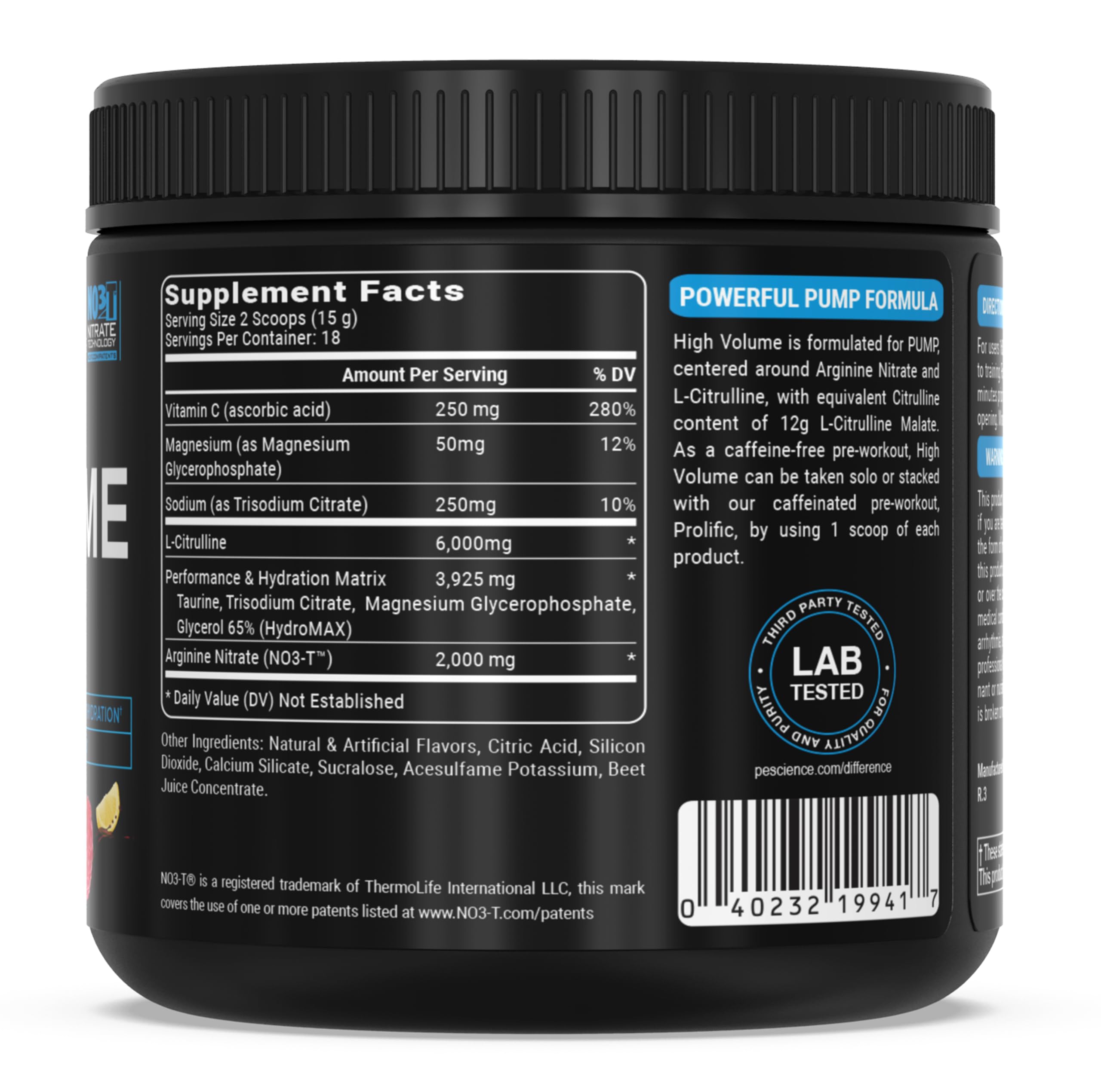 PEScience High Volume flavor close-up showcases Guava Pineapple Punch flavor