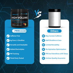 PEScience High Volume powder texture ready to mix smoothly in water.