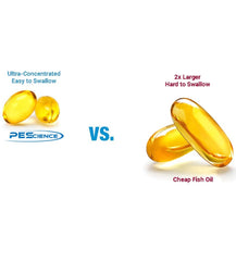 PEScience Omega-3+ easy-to-swallow softgels during daily routine.