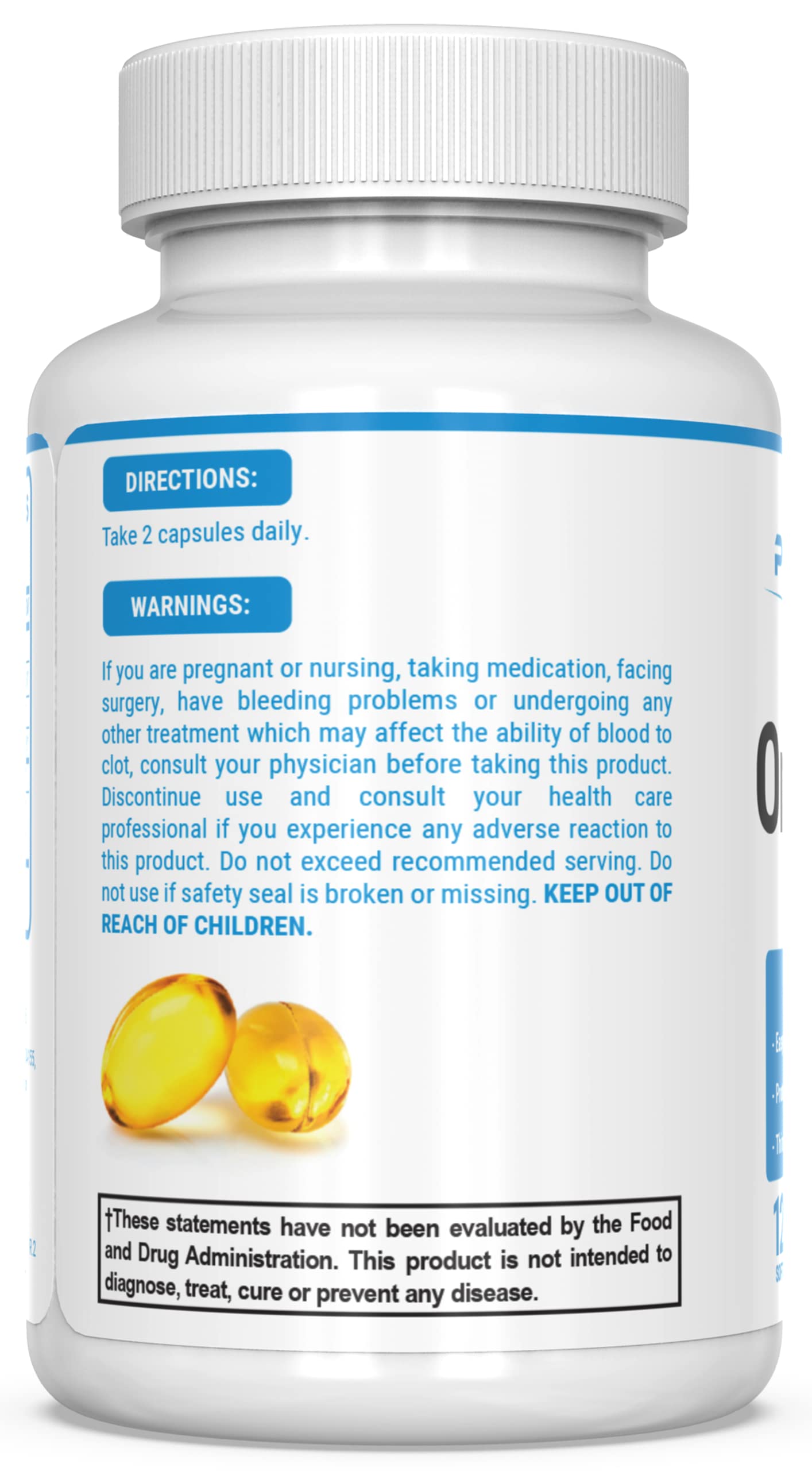 PEScience Omega-3+ enteric coating detail reduces fishy aftertaste.