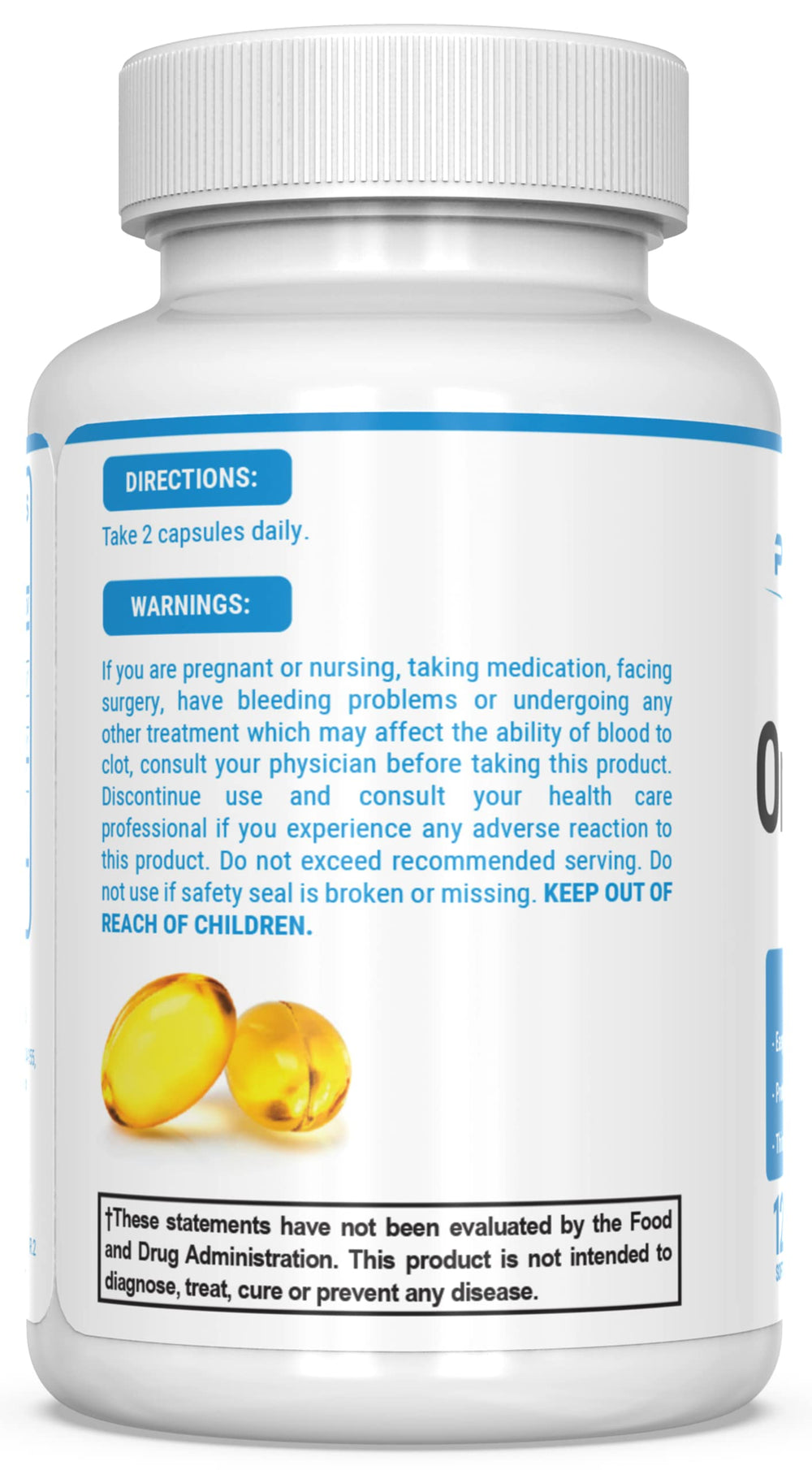 PEScience Omega-3+ enteric coating detail reduces fishy aftertaste.