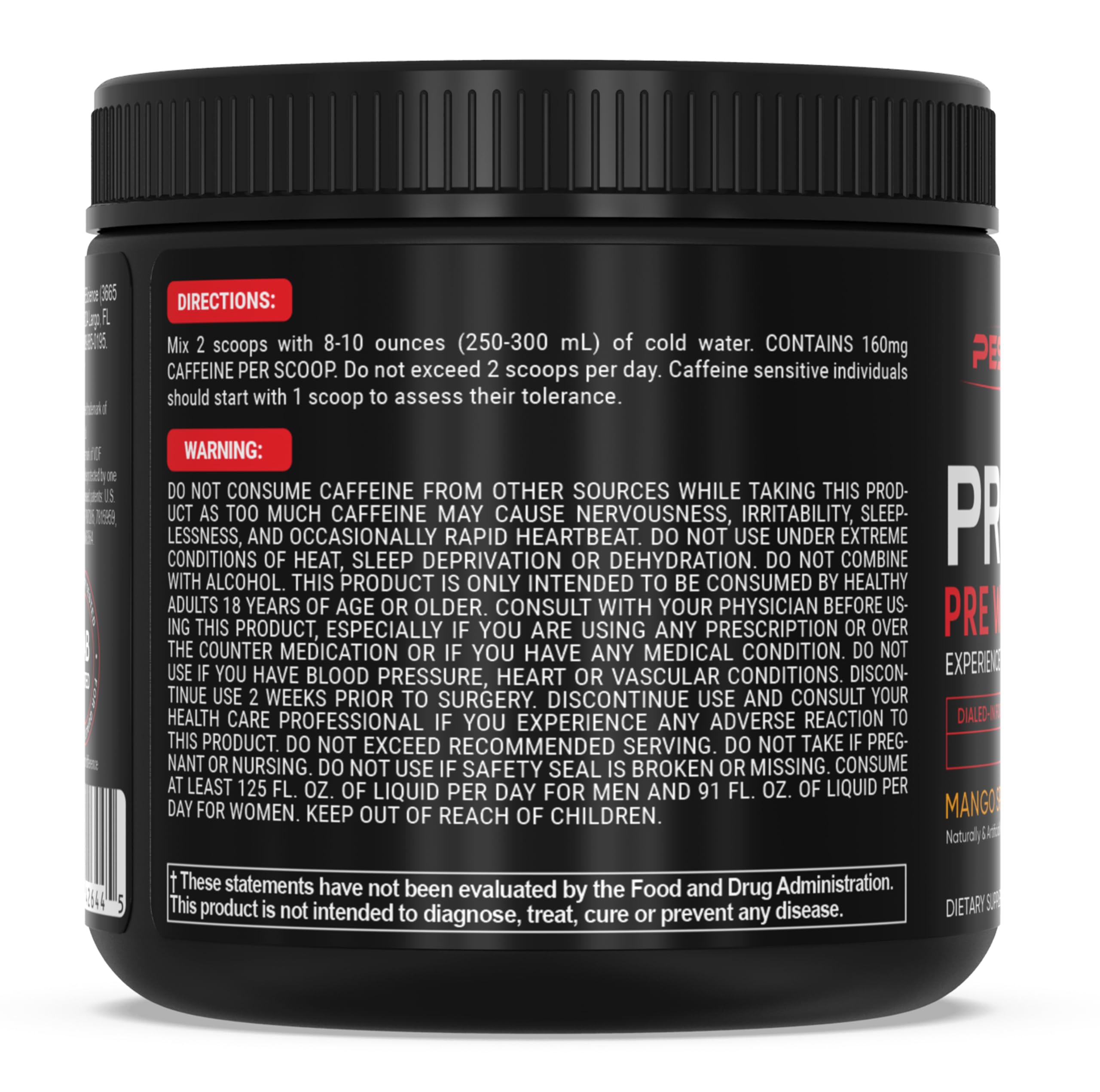 PEScience Prolific pre-workout in shaker with label visible