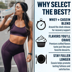 PEScience Select Cake Pop shake in glass reveals creamy texture.