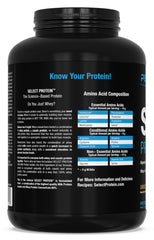 PEScience Select label highlights high protein per serving and gluten-free formulation