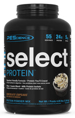 PEScience Select Protein Powder Frosted Chocolate Cupcake bottle for a high-protein shake
