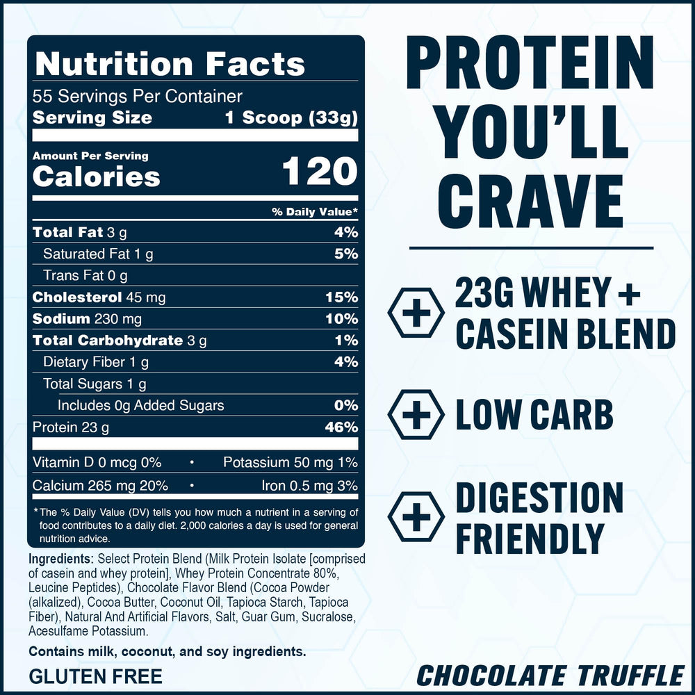 PEScience Select gluten-free badge on the jar indicating dietary compatibility.