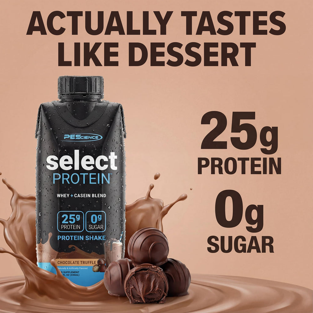 PEScience Select RTD glass pour showing smooth Chocolate Truffle texture