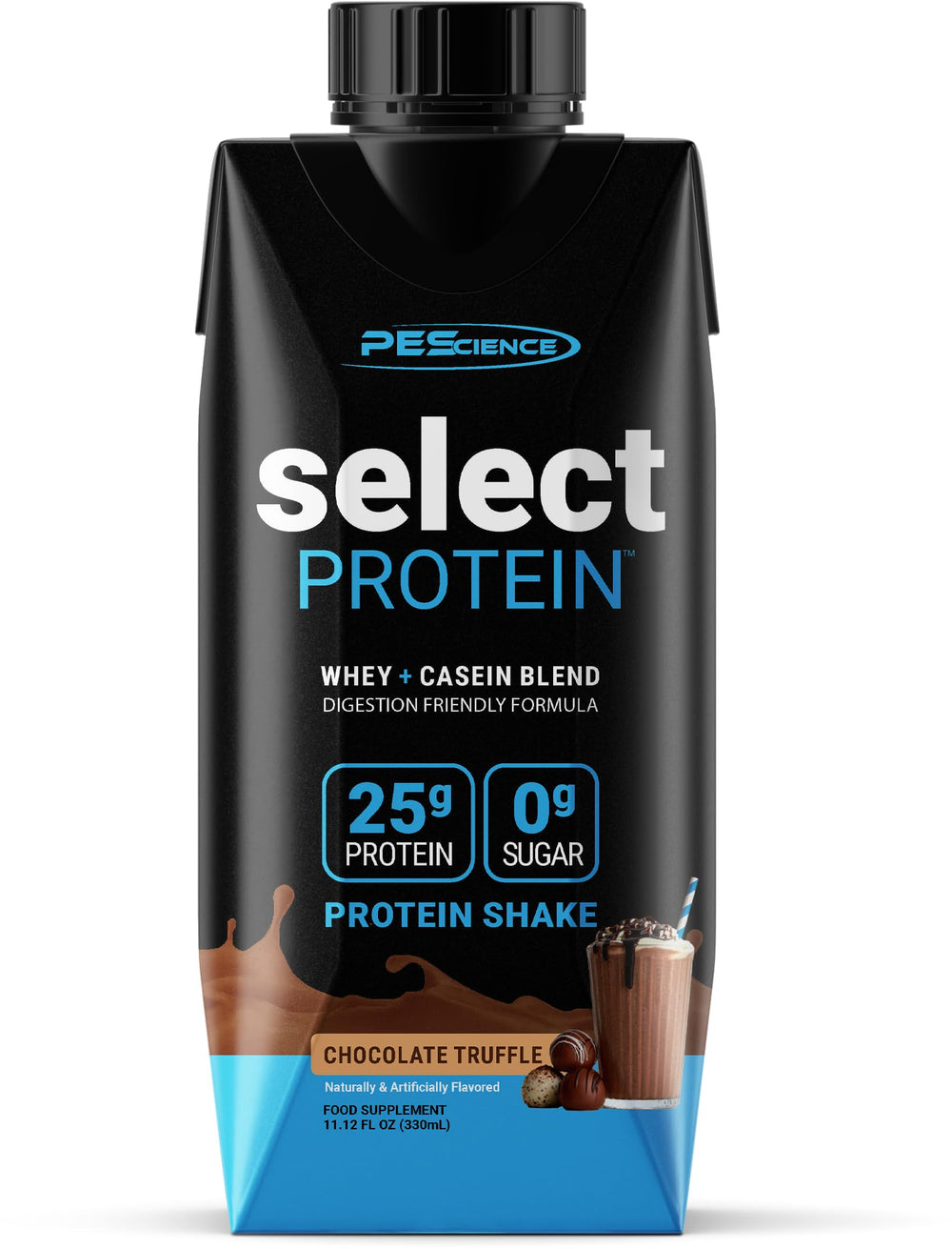 PEScience Select RTD sealed bottle emphasizing quality