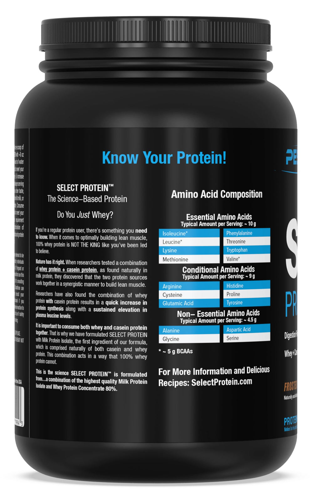 PEScience Select Frosted Chocolate Cupcake shake poured over ice for a refreshing option