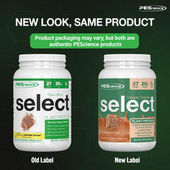 PEScience Select Vegan Cinnamon Delight shaker with mixable texture for on-the-go use.