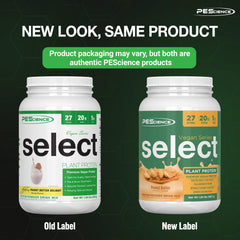 PEScience Peanut Butter Delight shake poured in a glass, dairy-free and plant-based