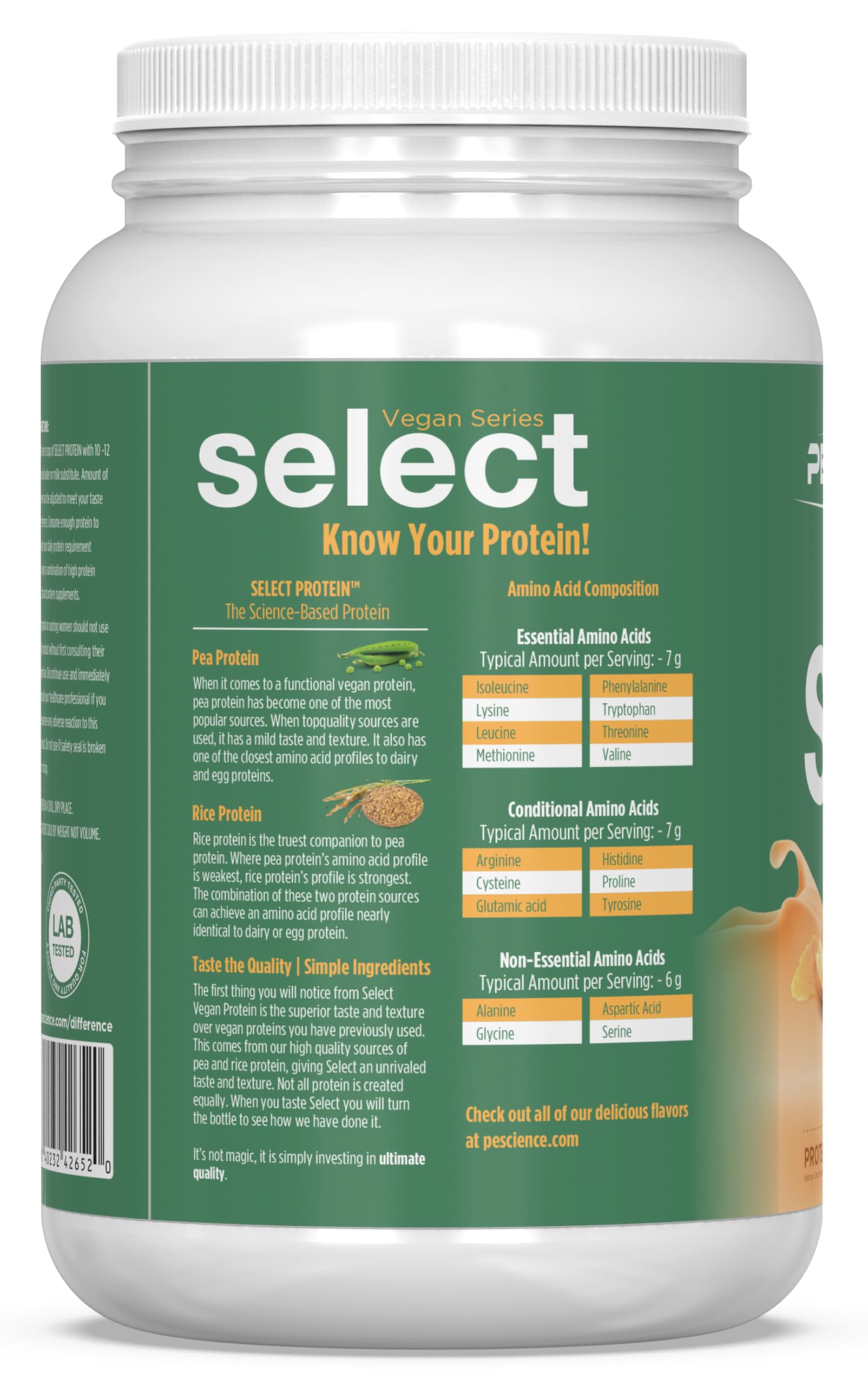 PEScience Select Vegan Powder blends into smoothies with a smooth, non-gritty texture