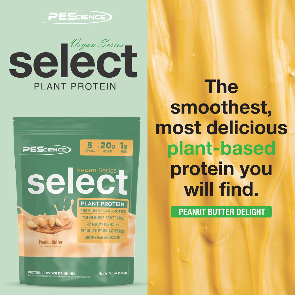 PEScience Select Vegan Protein shake being poured into glass with creamy texture.