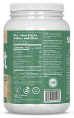 PEScience Select Vegan Protein Pumpkin Pie tub label highlighting dairy-free promise