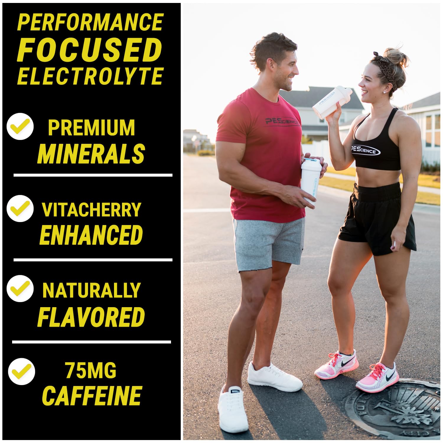 PEScience Versalyte Charged tub with spoon ready for a quick energy drink