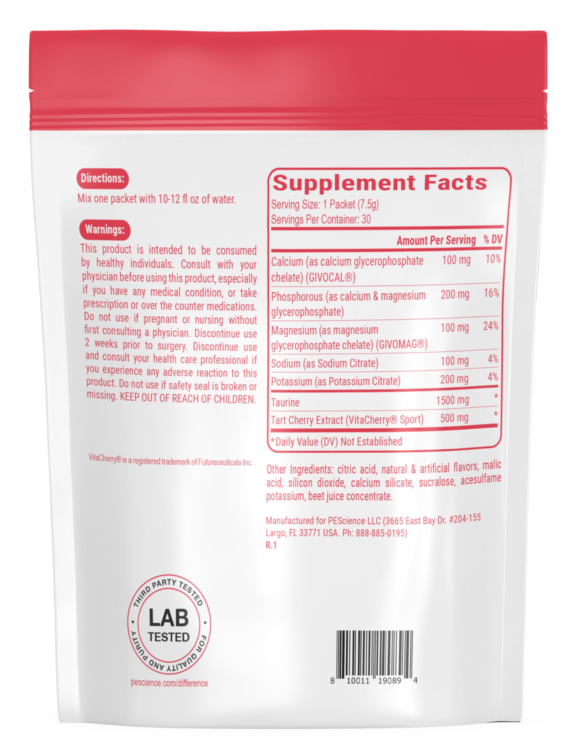 PEScience Versalyte pour into water showcasing guava pineapple flavor ideal for hydration.