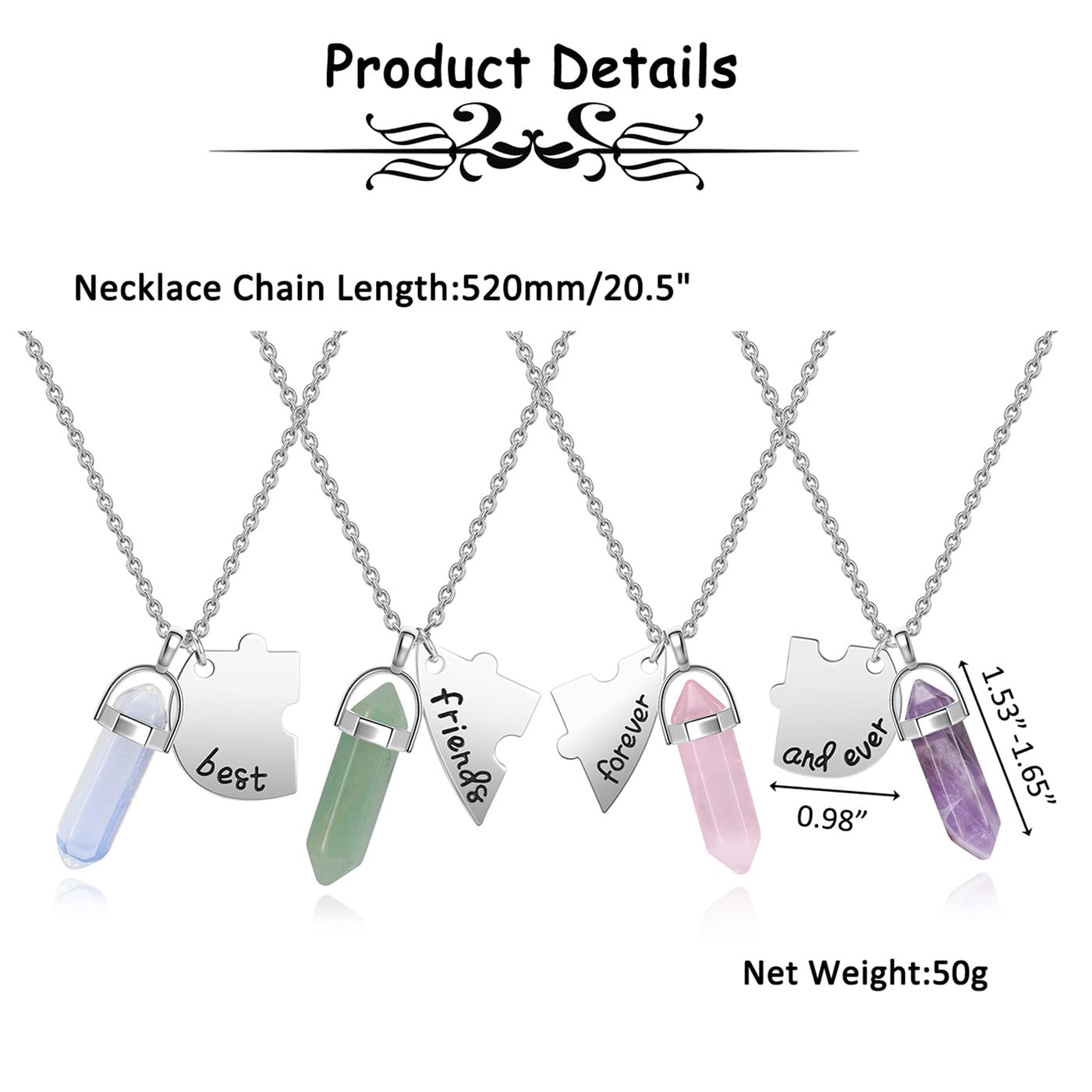 PESOENTH BFF opalite pendant necklace shines with iridescent glow