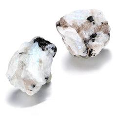 PESOENTH Black Moonstone raw crystal close-up for meditation and energy work.