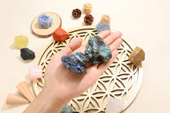 PESOENTH Labradorite fountain stone suitable for garden or water features.
