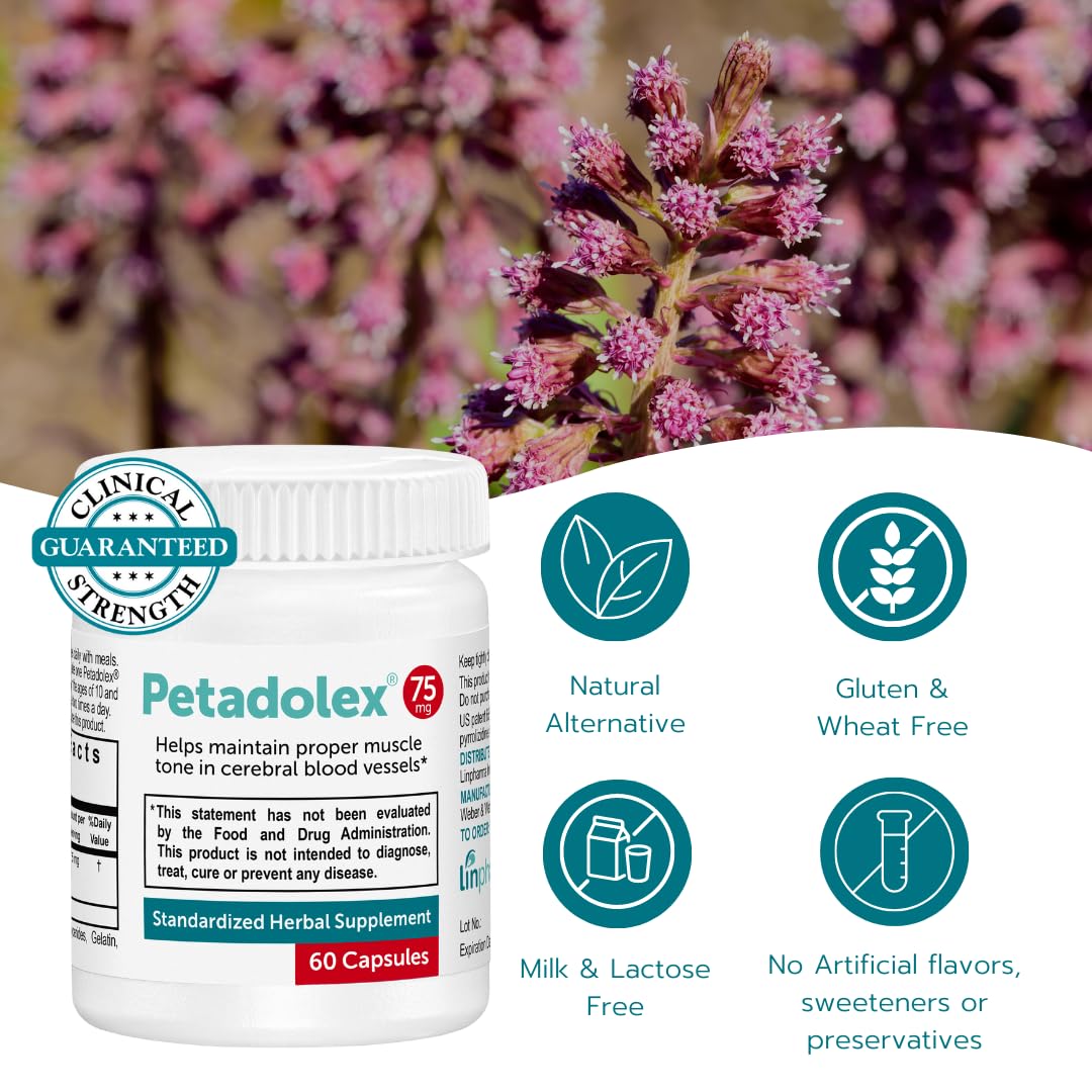 Petadolex shows 15 percent petasin content as the active component