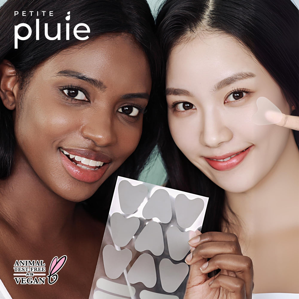 PETITE PLUIE patches infused with bakuchiol and peptides for elasticity and hydration.