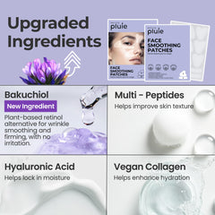 PETITE PLUIE face wrinkle patches closeup highlighting ultra-thin, comfortable overnight wear.