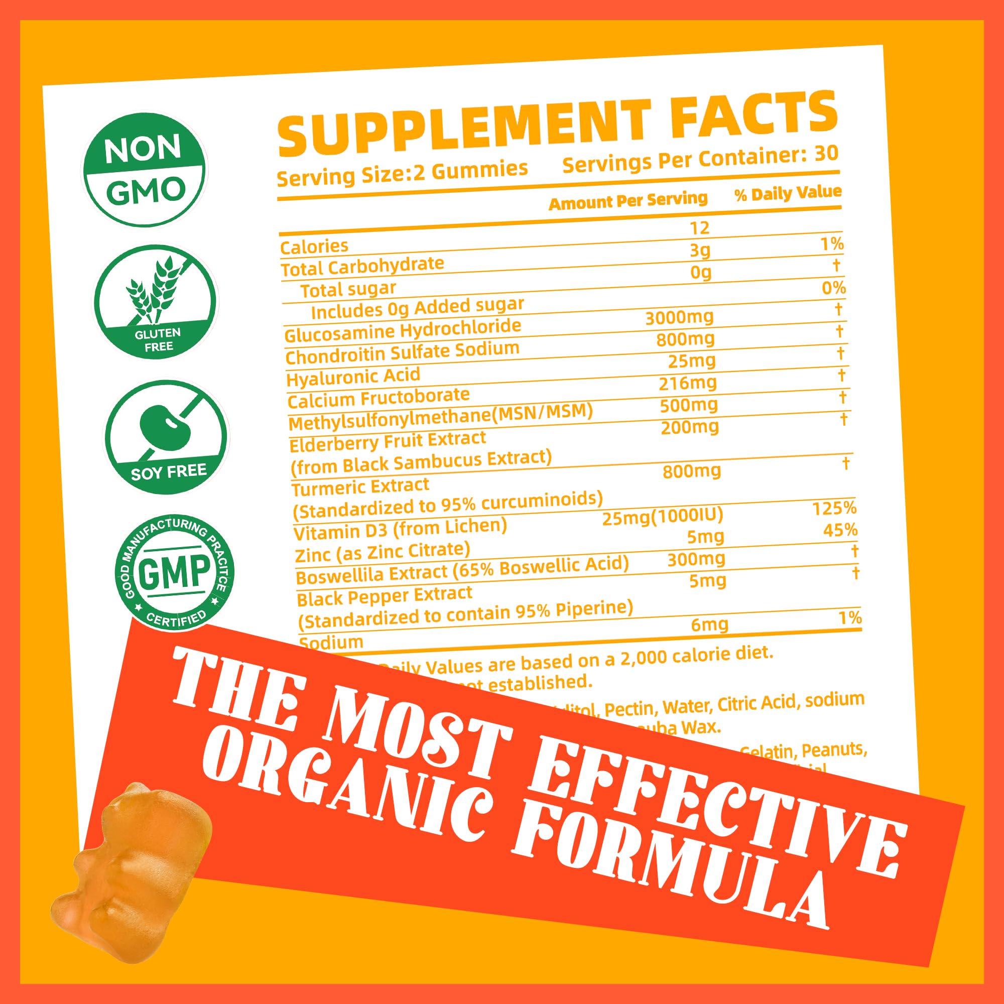 Pets Purest gummies label-front shows elderberry flavor for tasty daily supplementation.