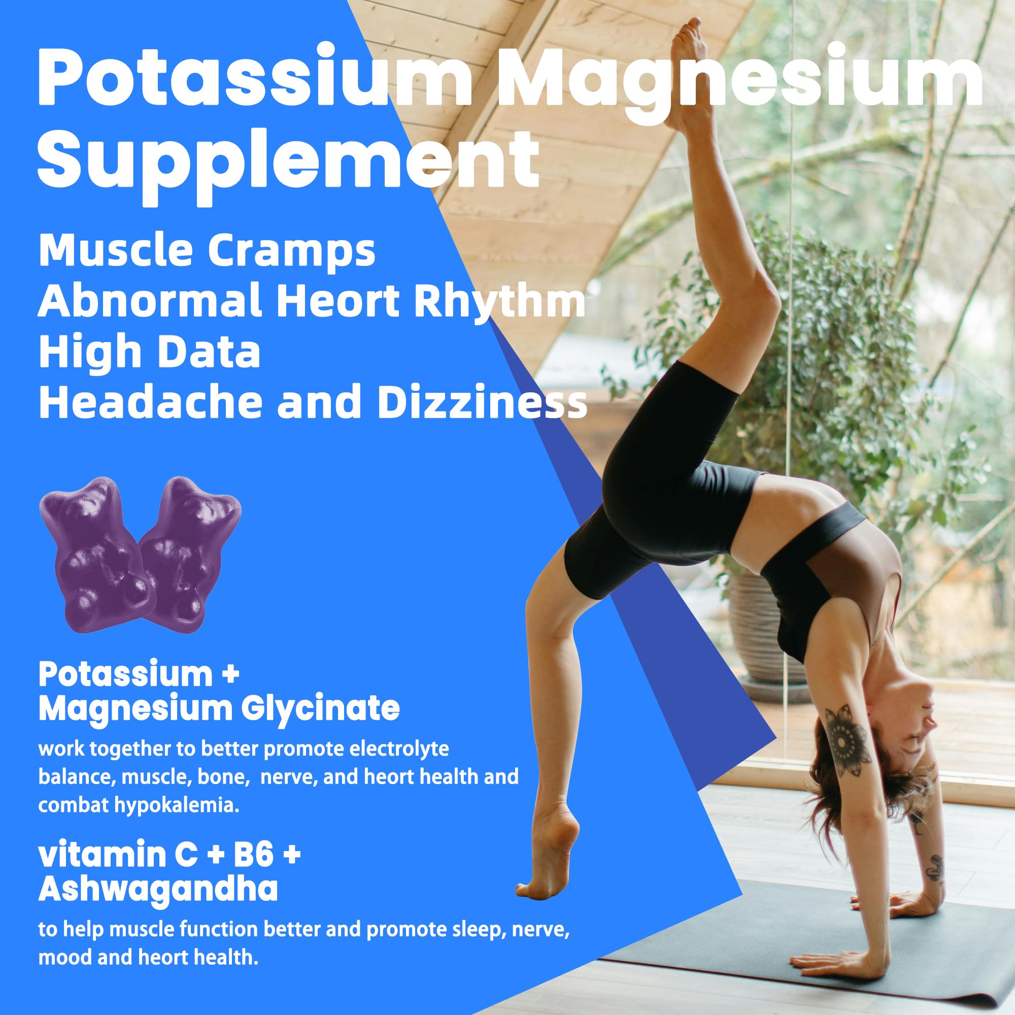 Pets Purest Potassium Magnesium Gummies close-up texture emphasizes high absorption and convenience