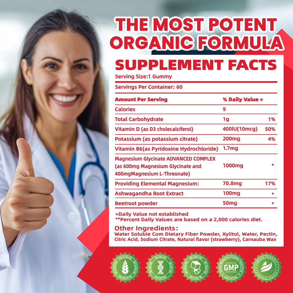 Pets Purest Potassium Magnesium Gummies label highlighting 10 in 1 formula for daily wellness