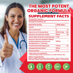 Pets Purest Potassium Magnesium Gummies label highlighting 10 in 1 formula for daily wellness
