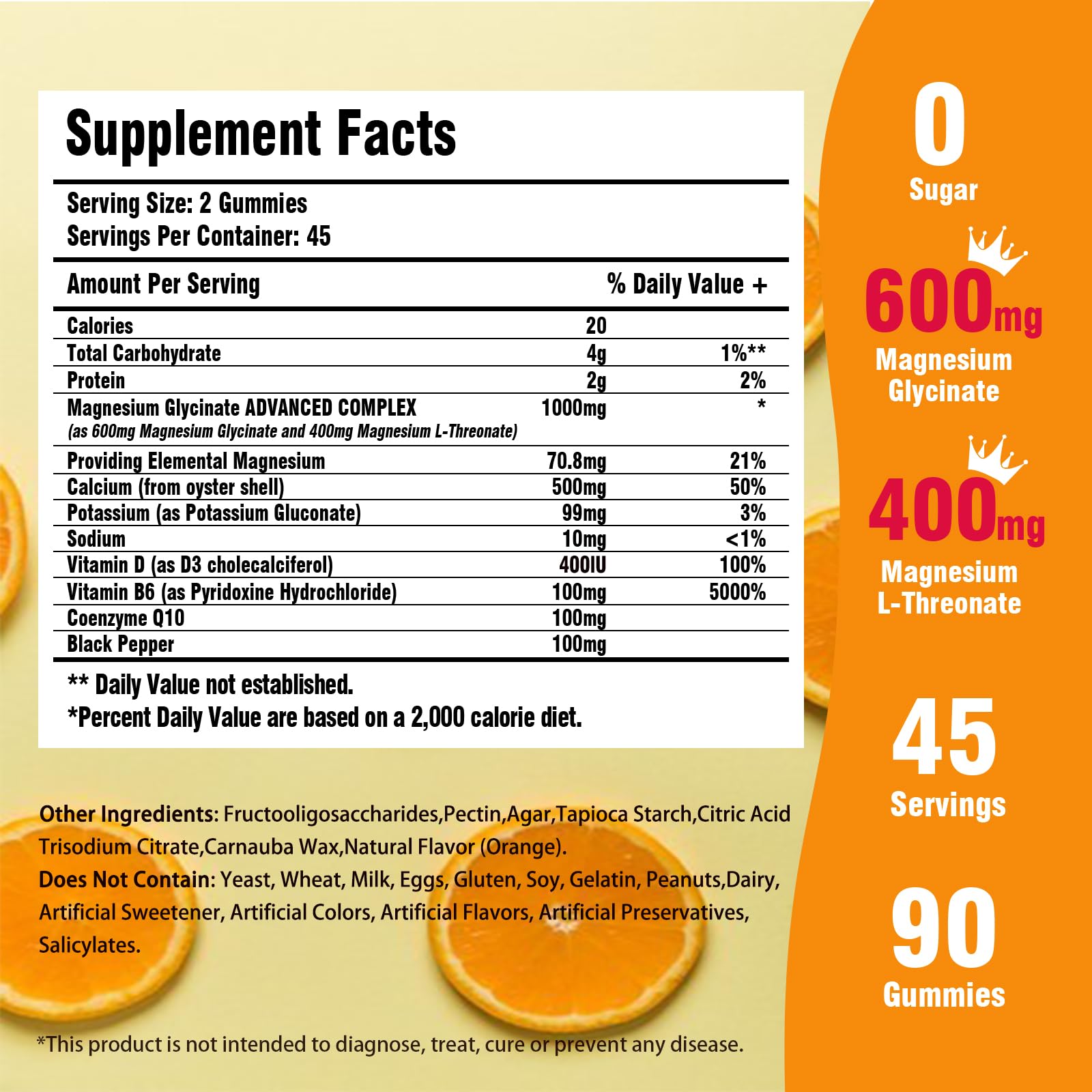 PEXCIN orange-flavor gummies close-up captures chewy texture and fruity taste.