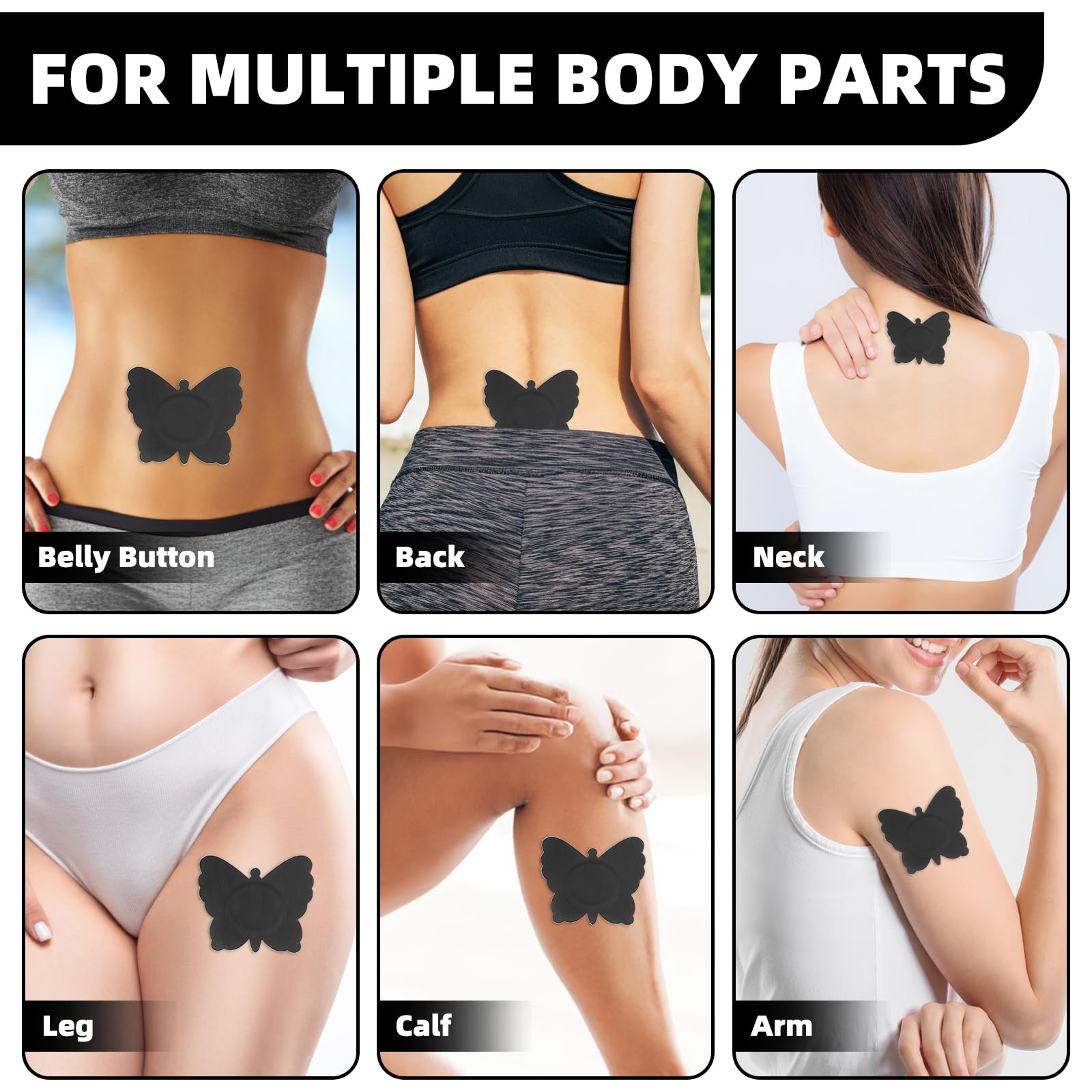 Pexihoap butterfly castor oil pack with breathable fabric for comfortable wear