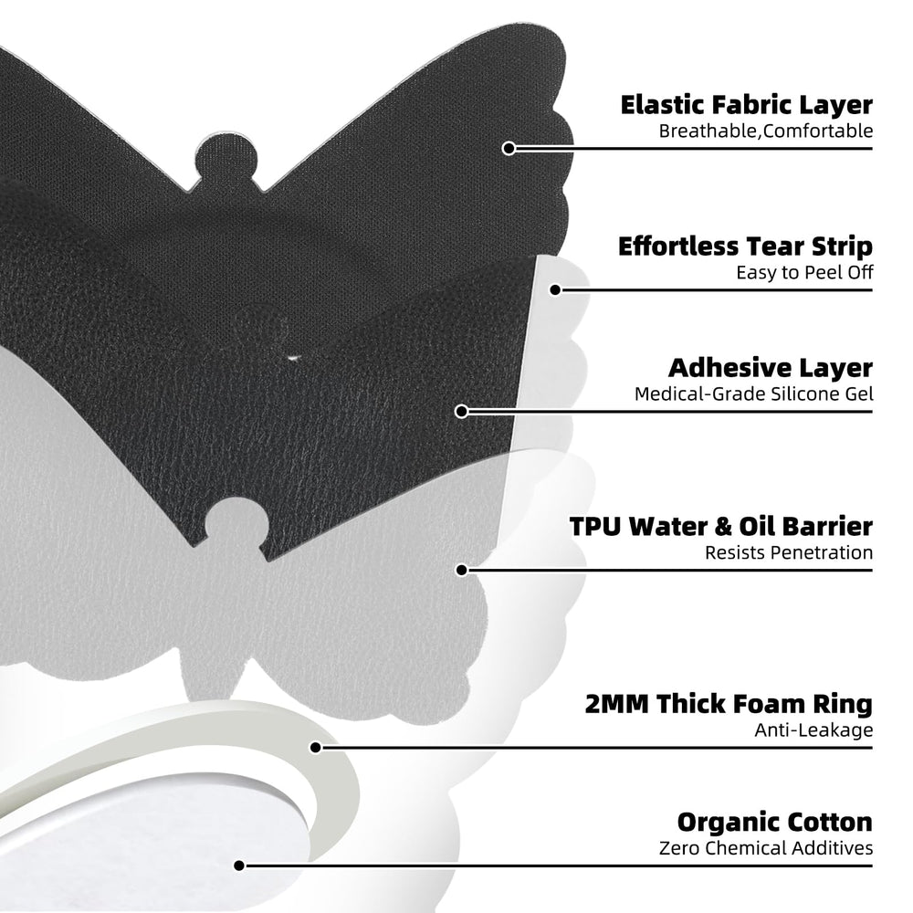 Pexihoap butterfly castor oil pack cotton pad detail with built-in absorbent layer