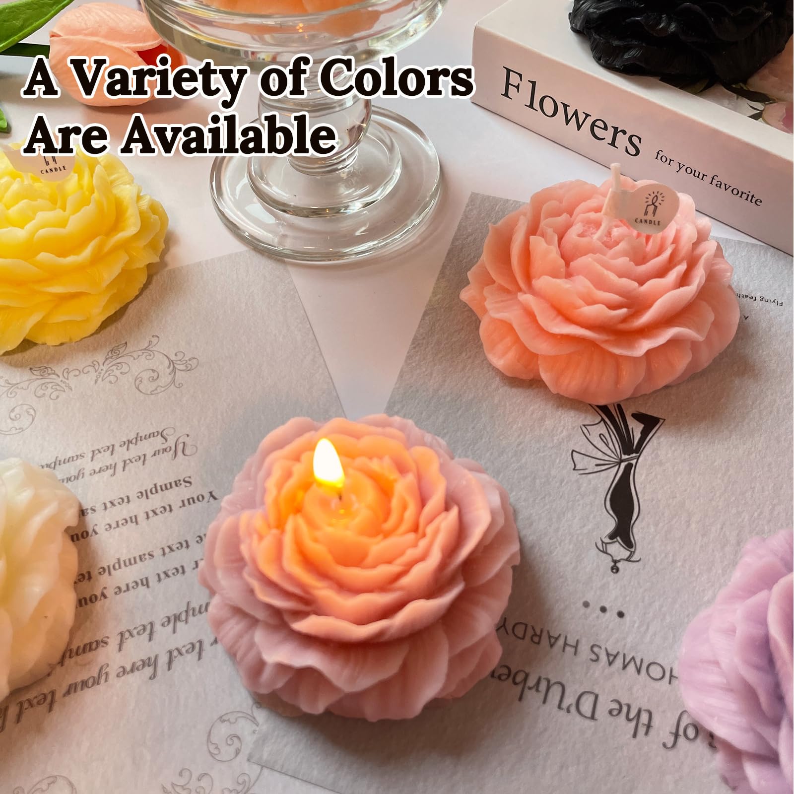 Peytanger decorative peony candle as a stylish centerpiece