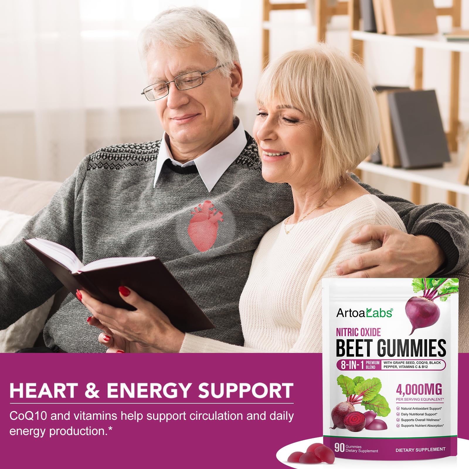 PFDGRVI Beet Root Gummies daily-use bottle in a backpack pocket for on-the-go energy