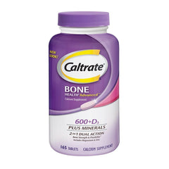 Pfizer Caltrate 600 Plus D bottle-front highlights bone-support formula for daily use.