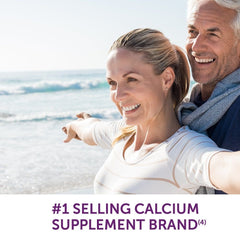 Pfizer Caltrate 600 Plus tablets close-up shows calcium and vitamin D benefits.